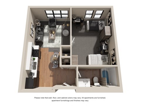 Floor plan for 2 beds, 1 bath, 700 sqft